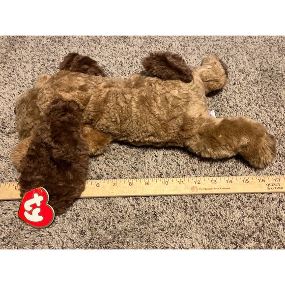 Vintage TY Elvis Dog 17" Brown Tag Included Soft Floppy Ears 1994 - Picture 6 of 10